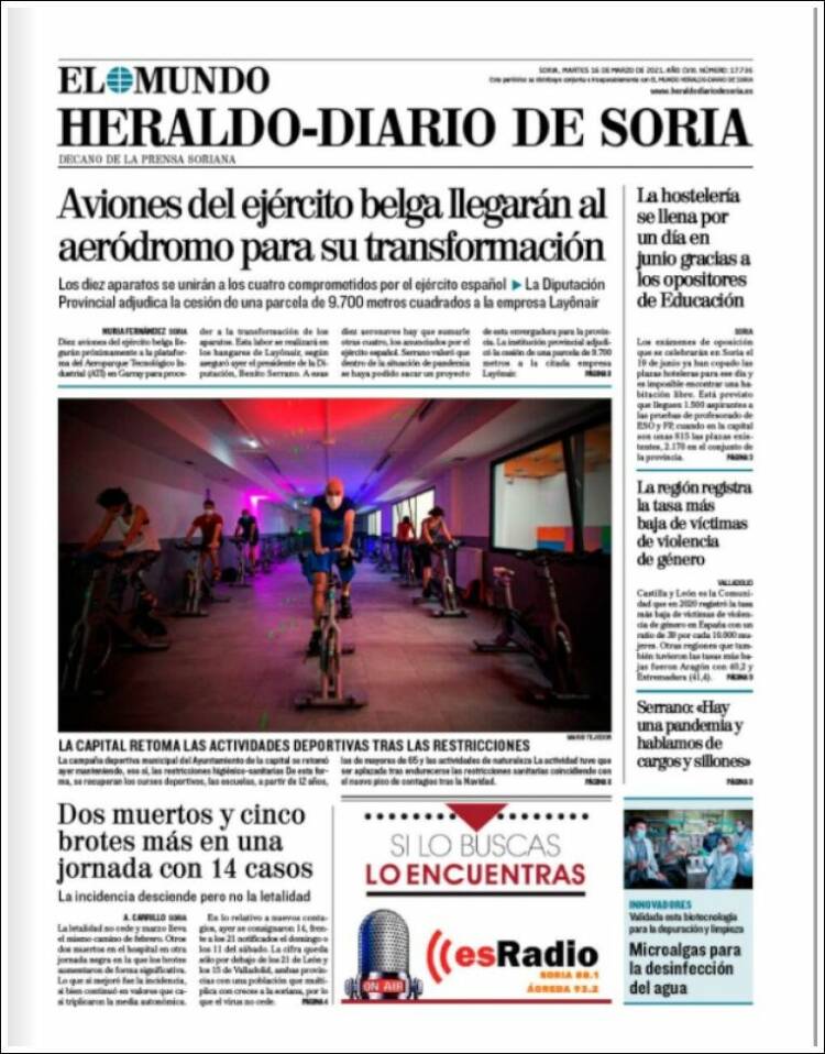 Portada de Diario de Soria (España)