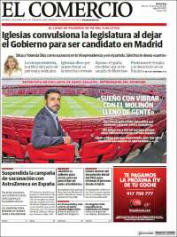 Portada de El Comercio (España)