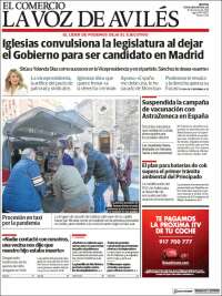 Portada de El Comercio - Avilés (España)