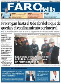 Portada de El Faro de Melilla (España)