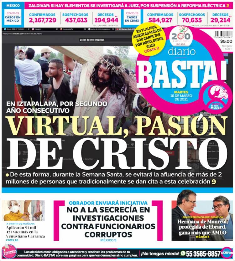 Portada de Diario Basta (M&eacute;xico)