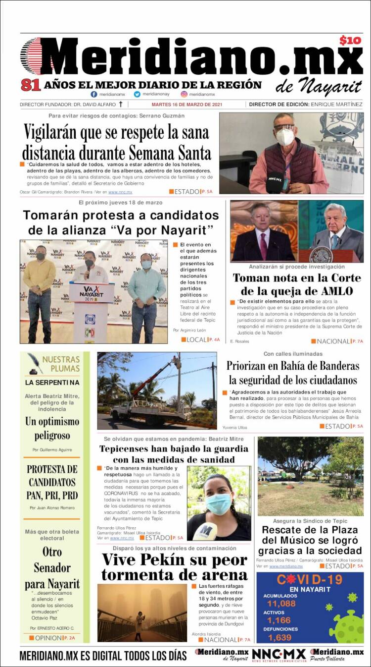 Portada de Meridiano (M&eacute;xico)