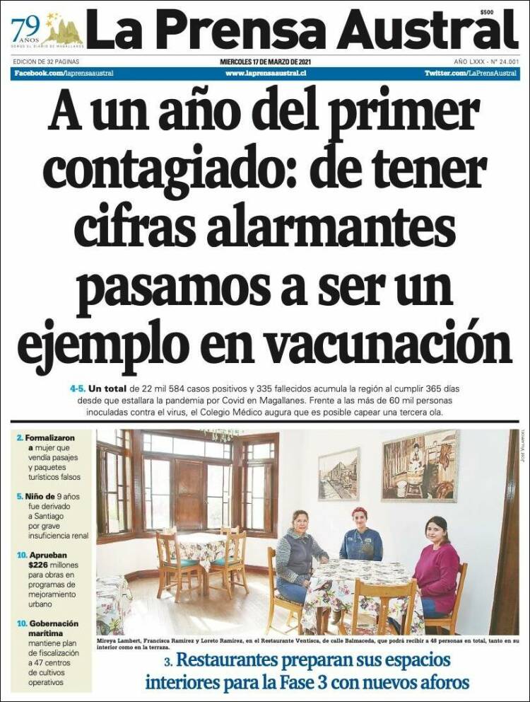 Portada de El Magallanes (Chile)