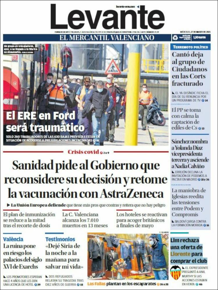 Portada de Levante (Espagne)