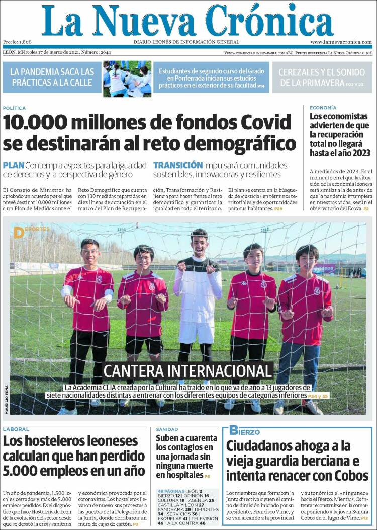 Portada de La Nueva Crónica (España)