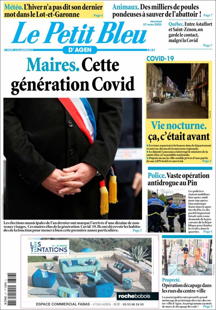 Portada de Le Petit Bleu (France)