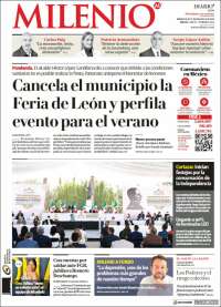 Portada de Milenio de León (Mexique)