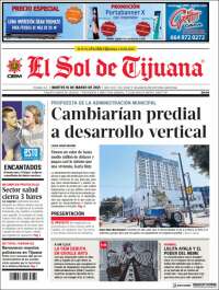 Portada de El Sol de Tijuana (México)