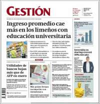 Portada de Diario Gestión (Perú)