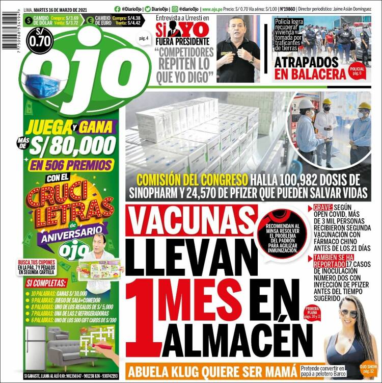 Portada de Ojo (Perú)