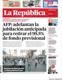 Portada de La Republica (Perú)