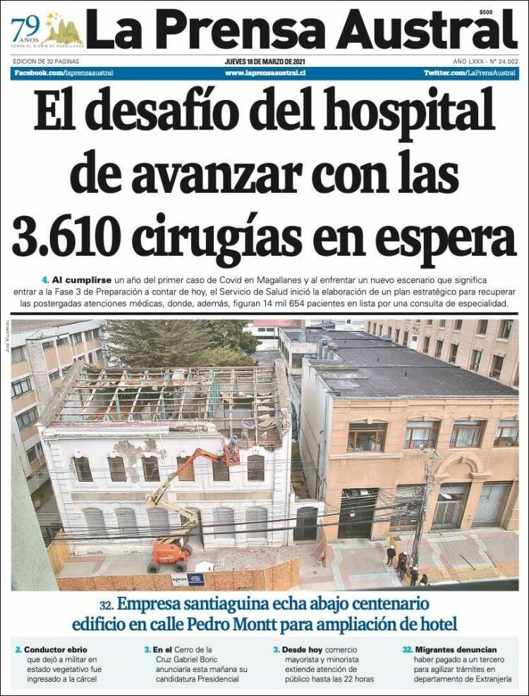 Portada de El Magallanes (Chile)