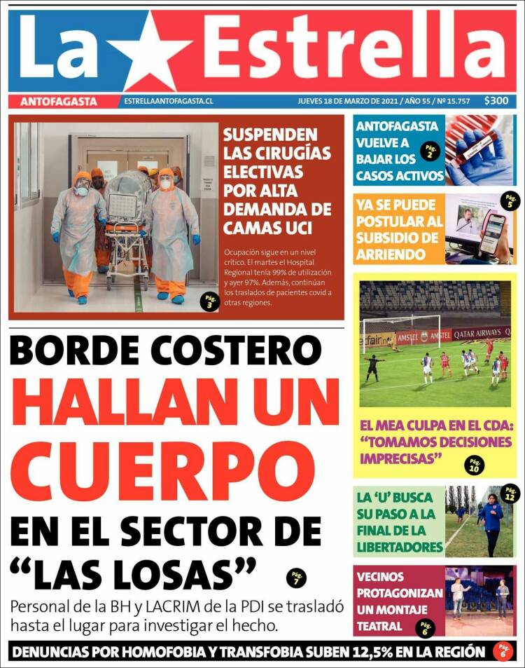 Portada de La Estrella del Norte (Chile)