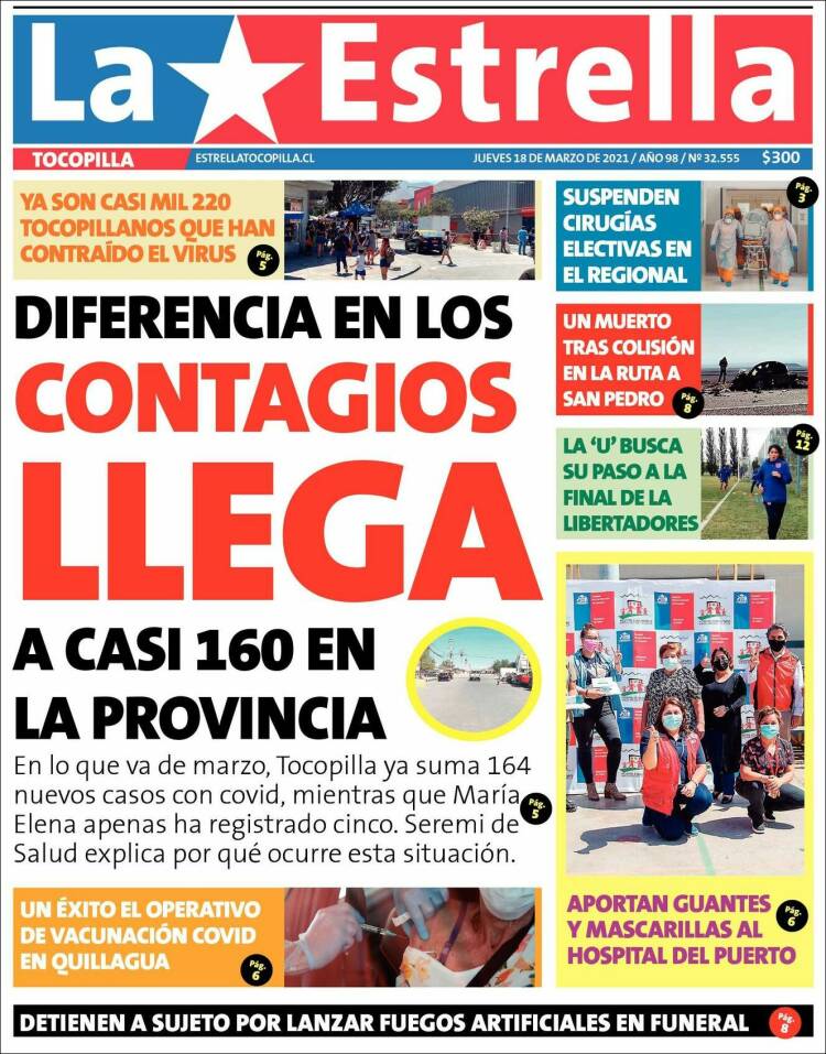 Portada de La Estrella de Tocopilla (Chile)