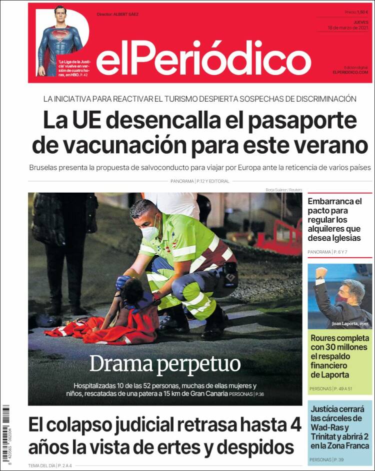 Portada de El Periódico (Espa&ntilde;a)