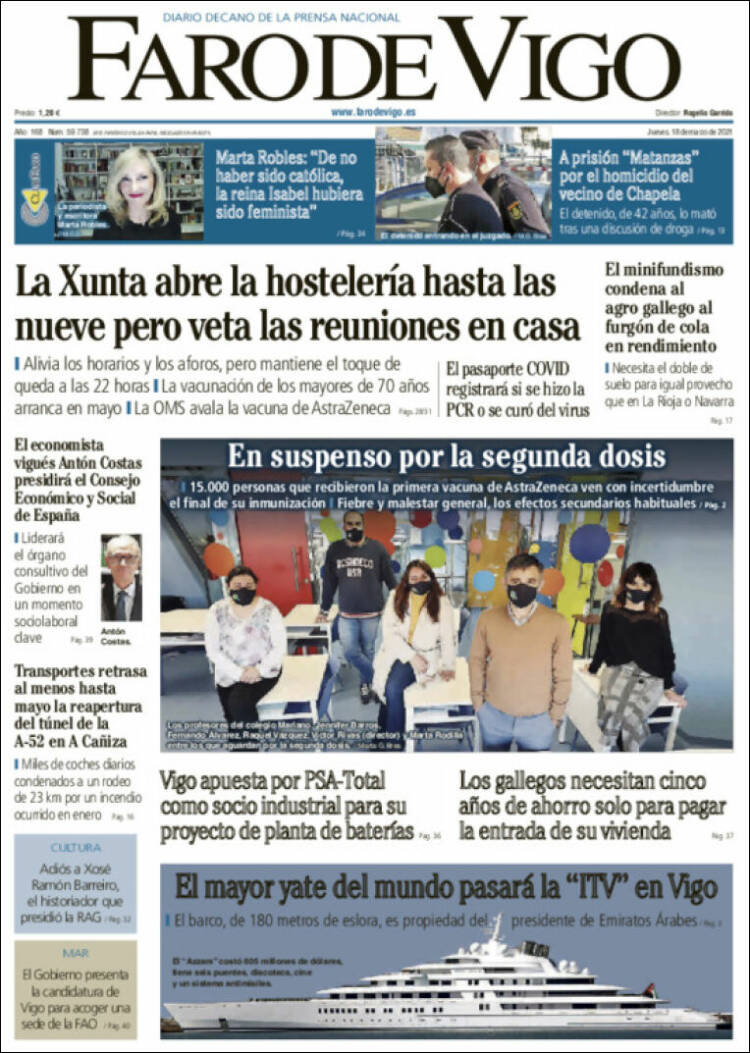 Portada de Faro de Vigo (Espa&ntilde;a)