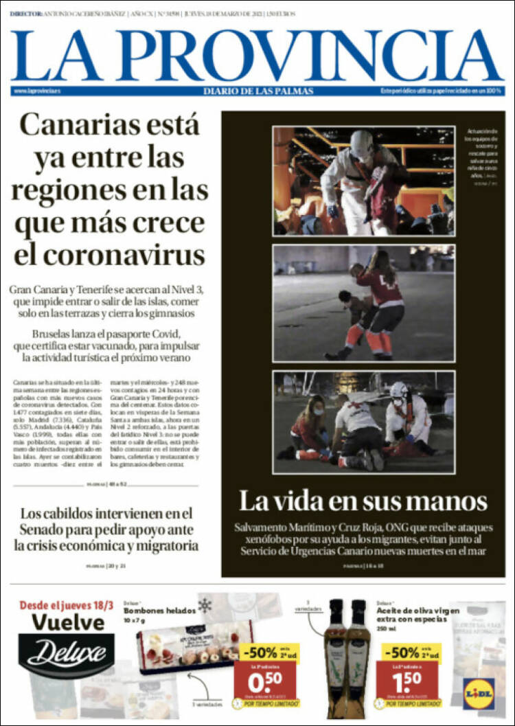 Portada de La Provincia (Espa&ntilde;a)