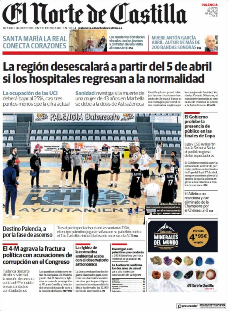 Portada de Norte de Castilla - Palencia (Espa&ntilde;a)