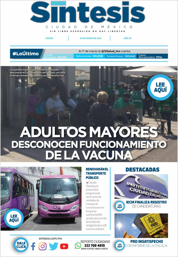 Portada de Síntesis Nacional (M&eacute;xico)