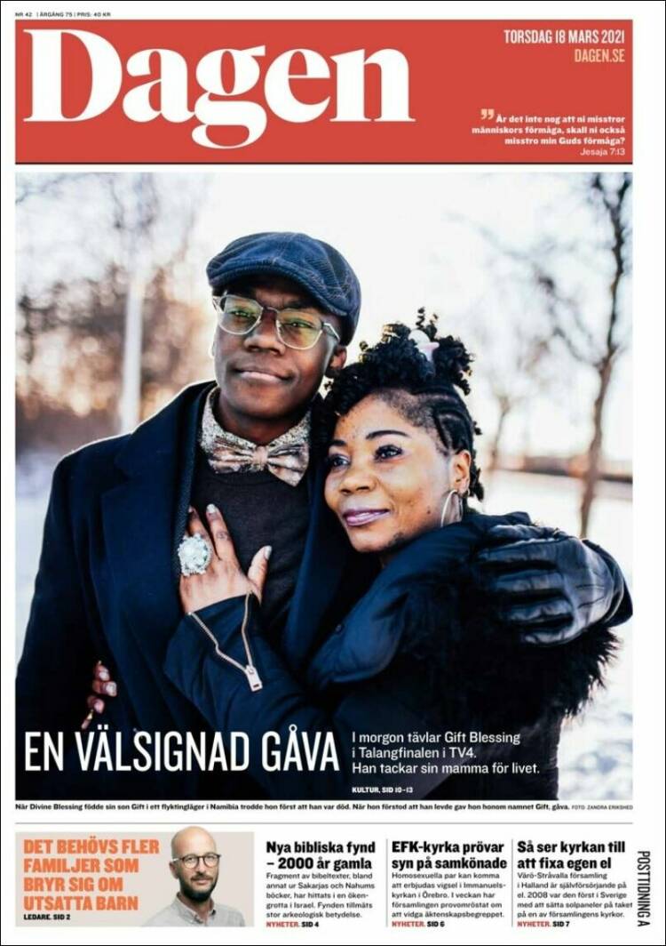 Portada de Dagen (Suecia)