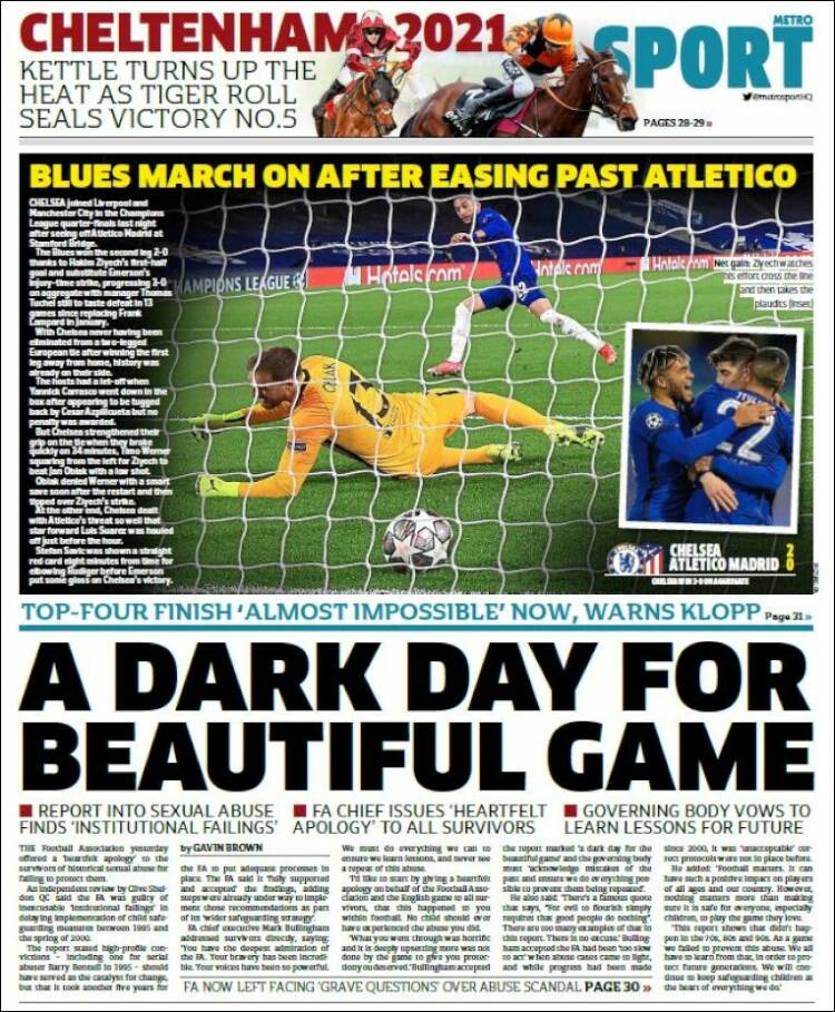 Portada de Metro Sport (Reino Unido)