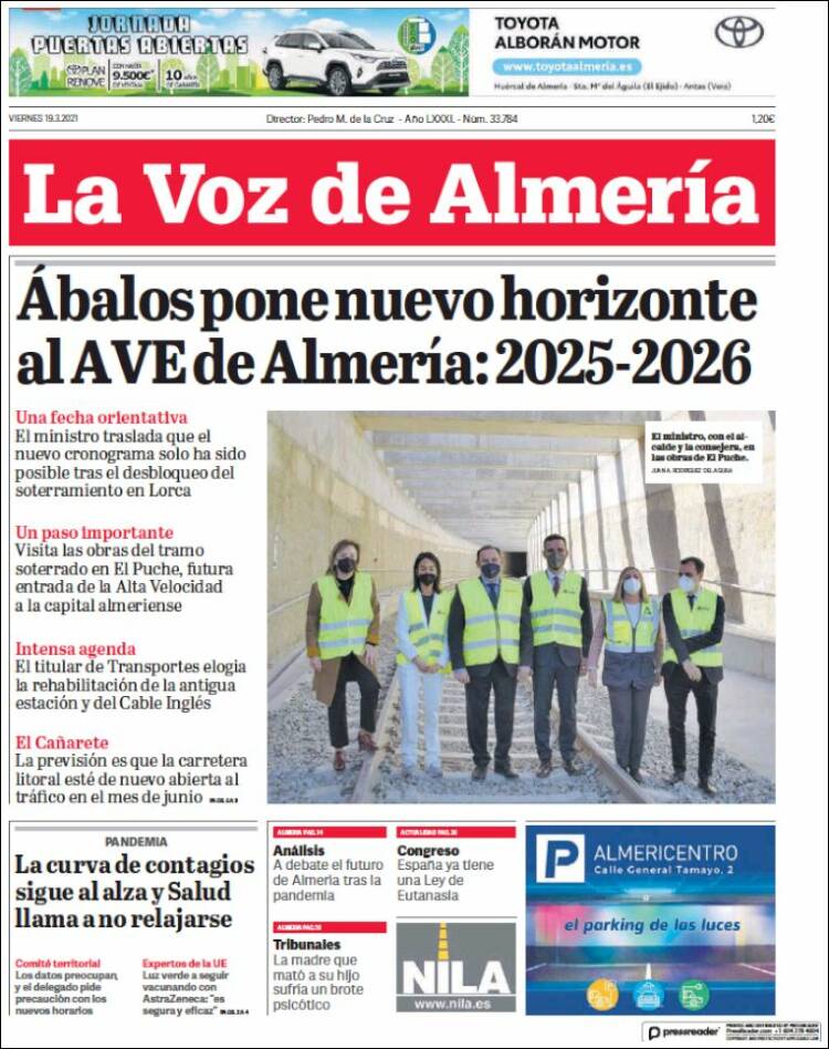 Portada de La Voz de Almería (Spain)