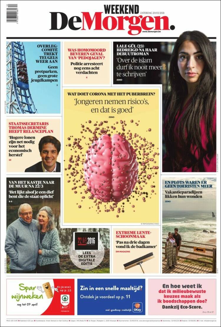 Portada de De Morgen (B&eacute;lgica)