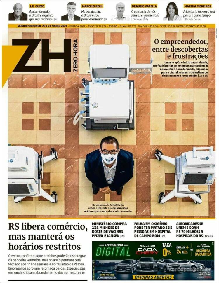 Portada de Zero Hora (Brasil)