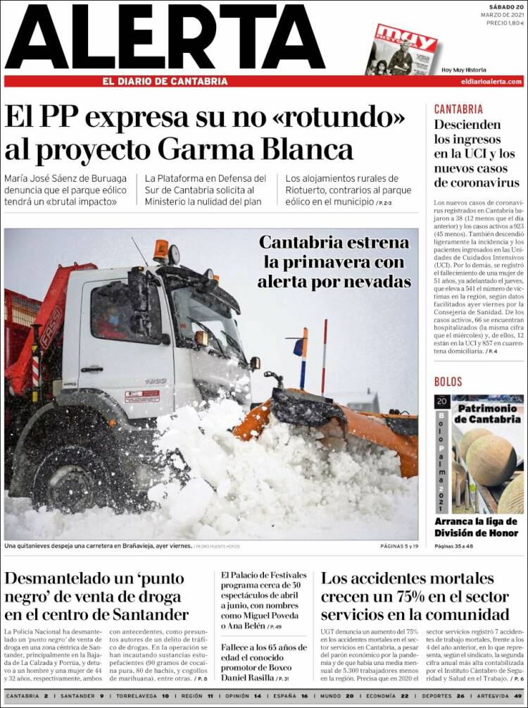 Portada de Alerta - El Diario de Cantabria (Espa&ntilde;a)