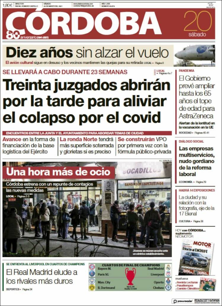 Portada de Diario de Córdoba (Espa&ntilde;a)
