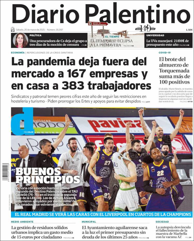 Portada de Diario Palentino (Espa&ntilde;a)