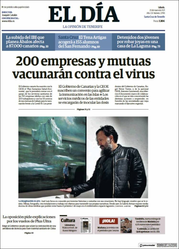 Portada de El Día (Espa&ntilde;a)