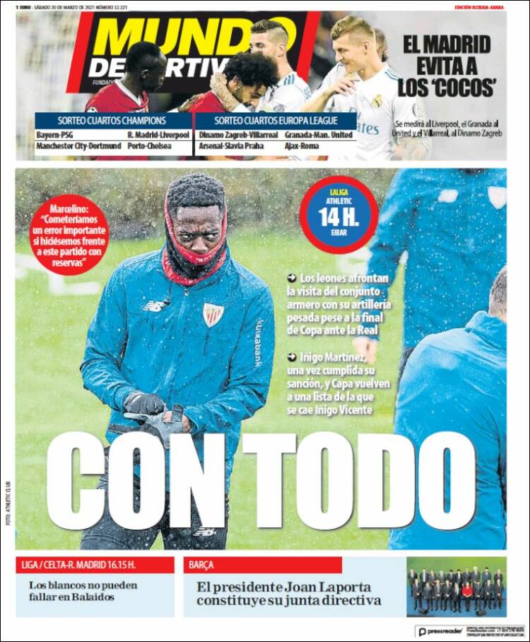 Portada de Mundo Deportivo Bizkaia (Espa&ntilde;a)