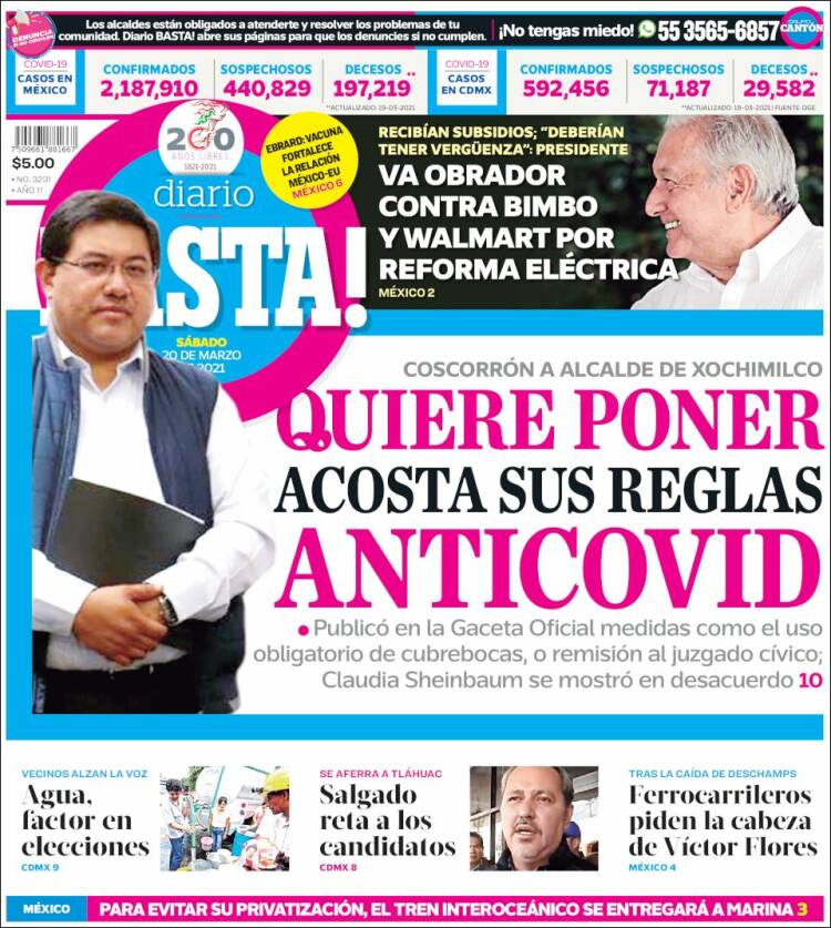 Portada de Diario Basta (M&eacute;xico)