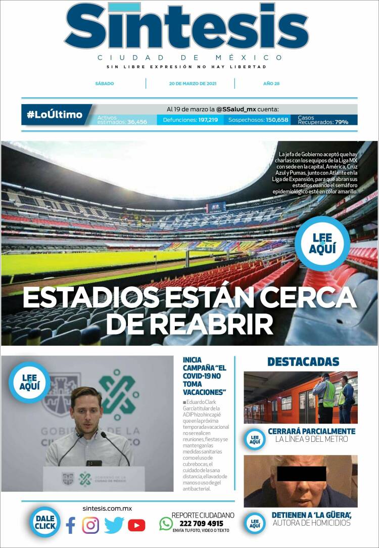 Portada de Síntesis Nacional (M&eacute;xico)
