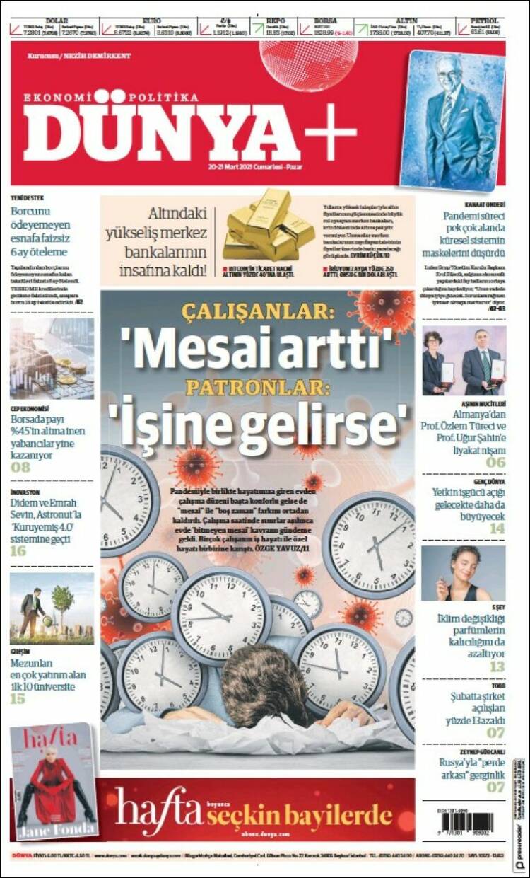 Portada de Dünya (Turqu&iacute;a)