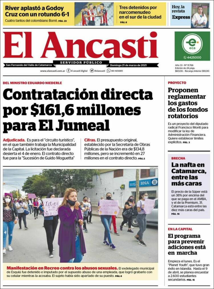 Portada de El Ancasti (Argentina)