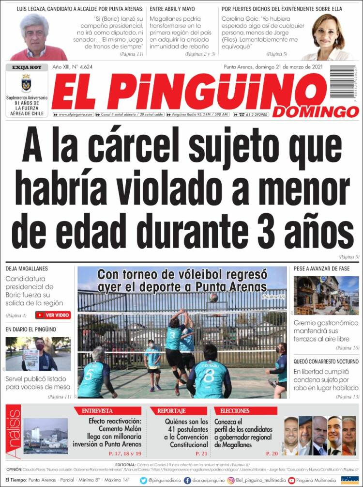 Portada de El Pingüino (Chile)