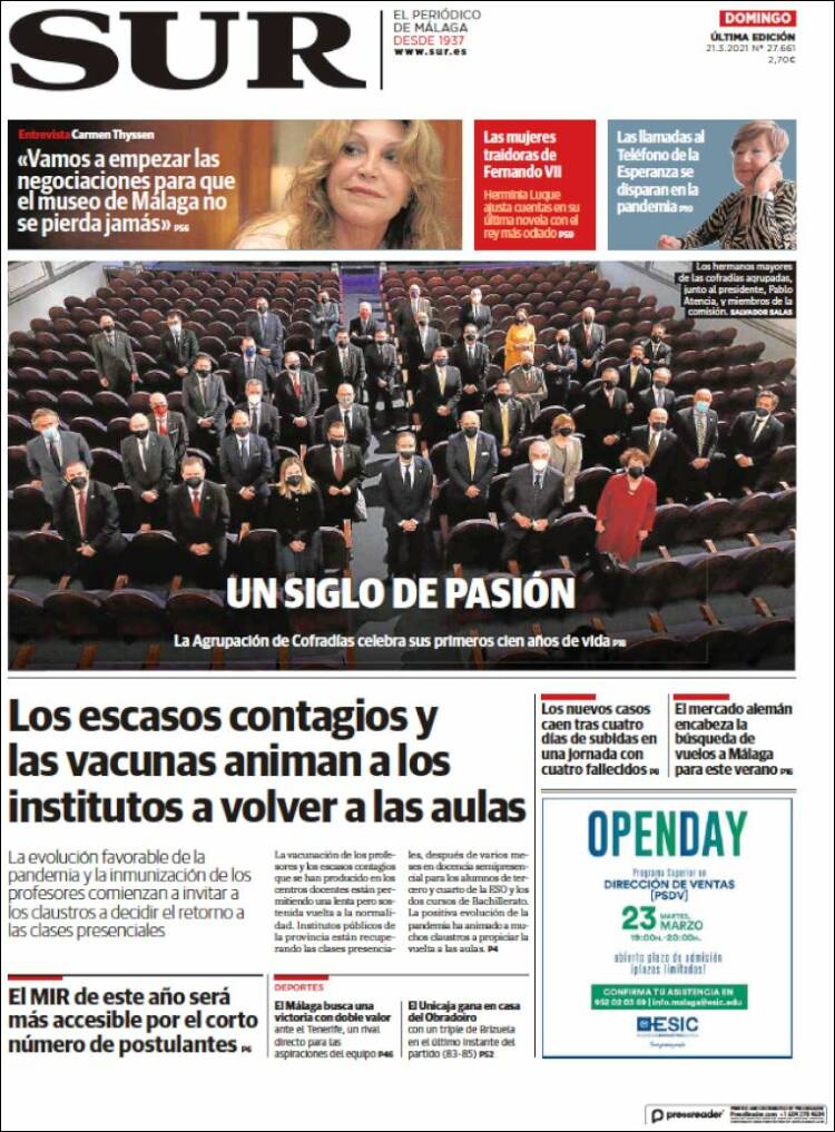 Portada de Diario el Sur (Espa&ntilde;a)