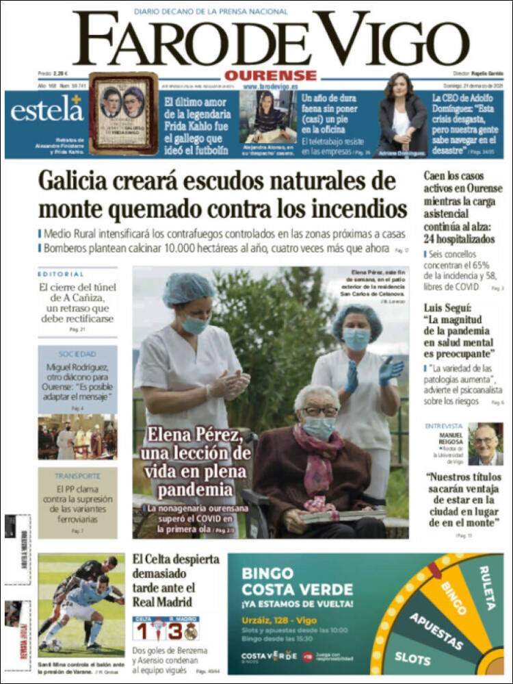 Portada de El Faro de Vigo - Ourense (Espa&ntilde;a)