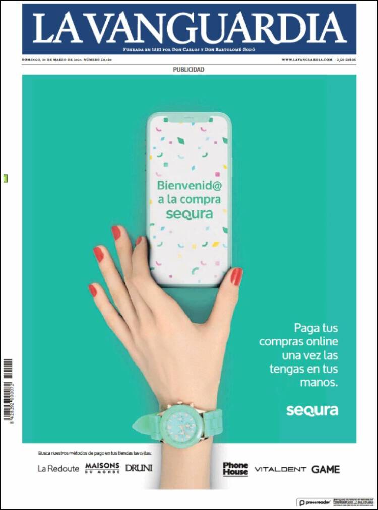 Portada de La Vanguardia (Espa&ntilde;a)