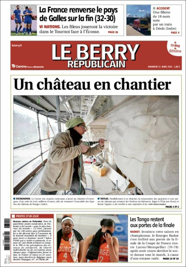 Portada de Berry Republicain (Francia)