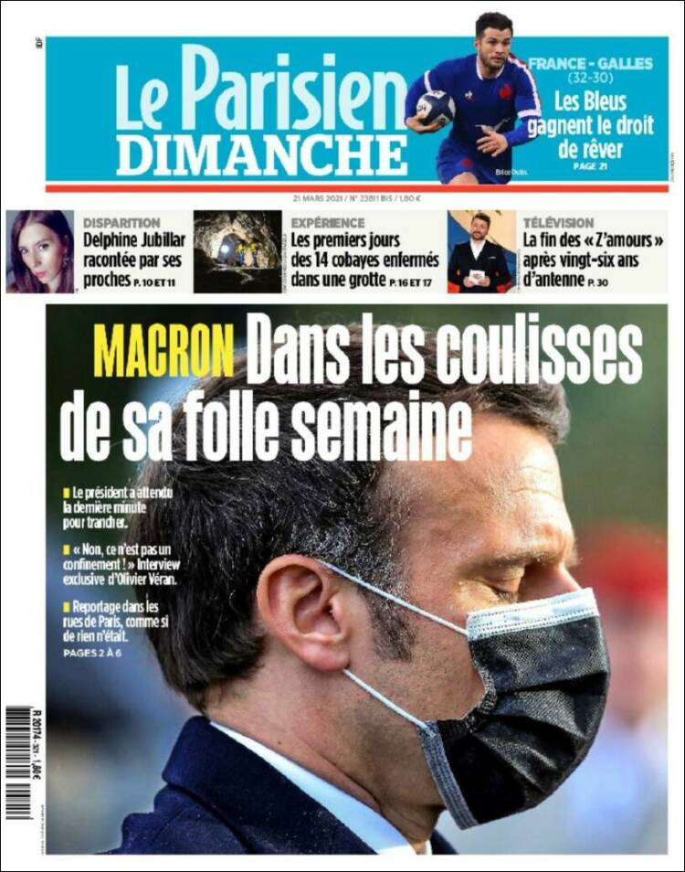 Portada de Le Parisien (Francia)