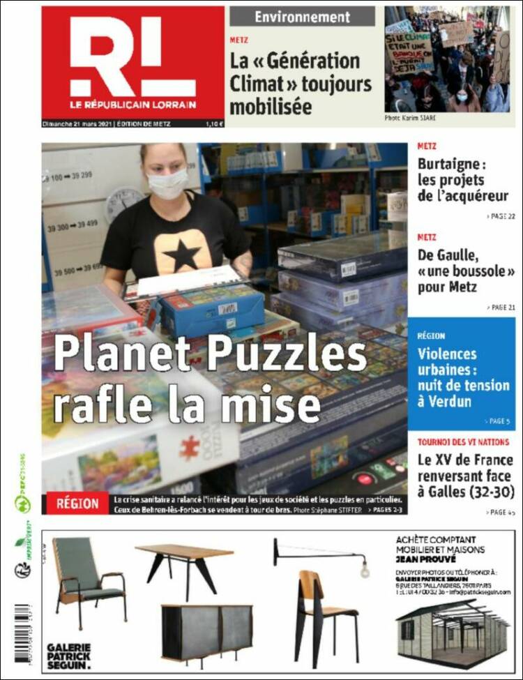 Portada de Le Republicain Lorrain (Francia)