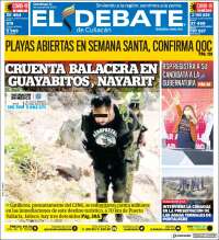 Portada de El Debate de Culiacán (México)