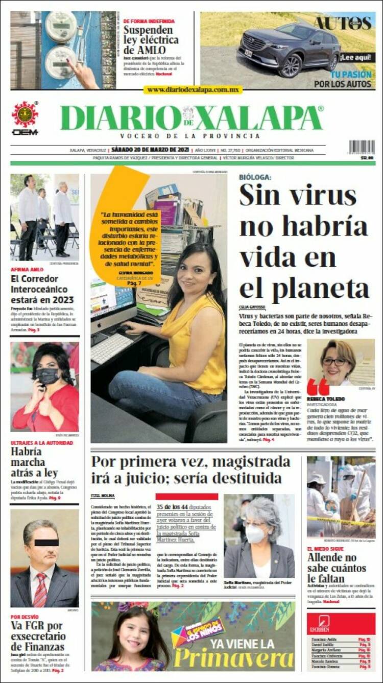 Portada de Diario de Xalapa (México)