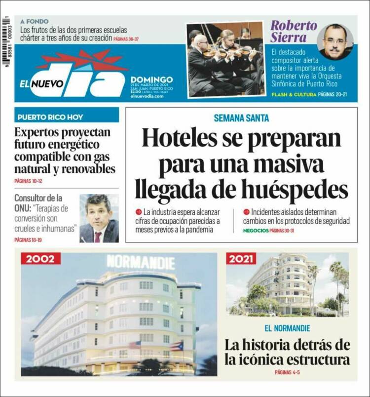 Portada de El Nuevo Día (Puerto Rico)