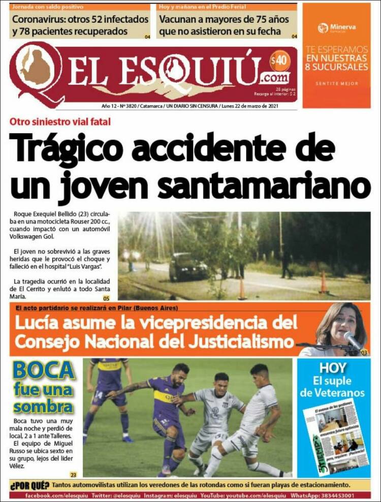 Portada de El Esquiu (Argentina)