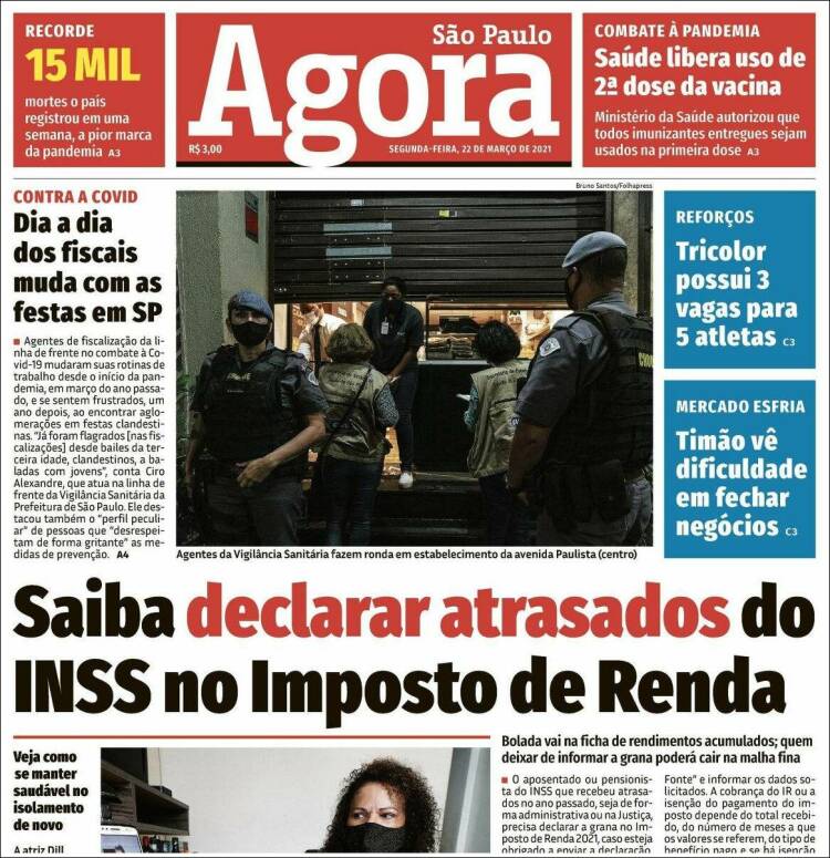 Portada de Jornal Agora (Brasil)
