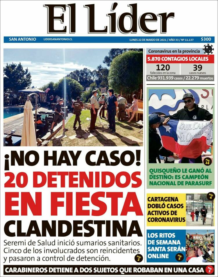 Portada de Lider de San Antonio (Chile)